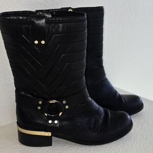 Vince Camuto Wadima Black Moto Boots